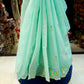 Sky Blue Soft Cotton Linen Saree