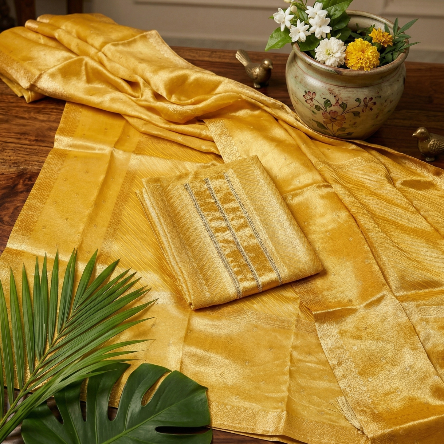 Banarasi Pure Tissue Silk 3-Piece Suit Fabric