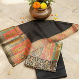 Black Dola Silk 3-Piece Fabric