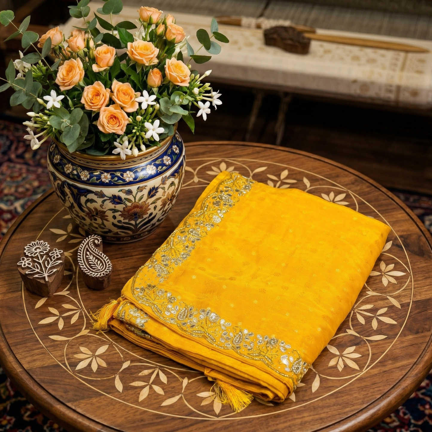 Royal Golden Yellow Saree