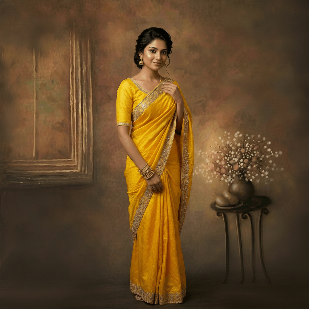 Royal Golden Yellow Saree
