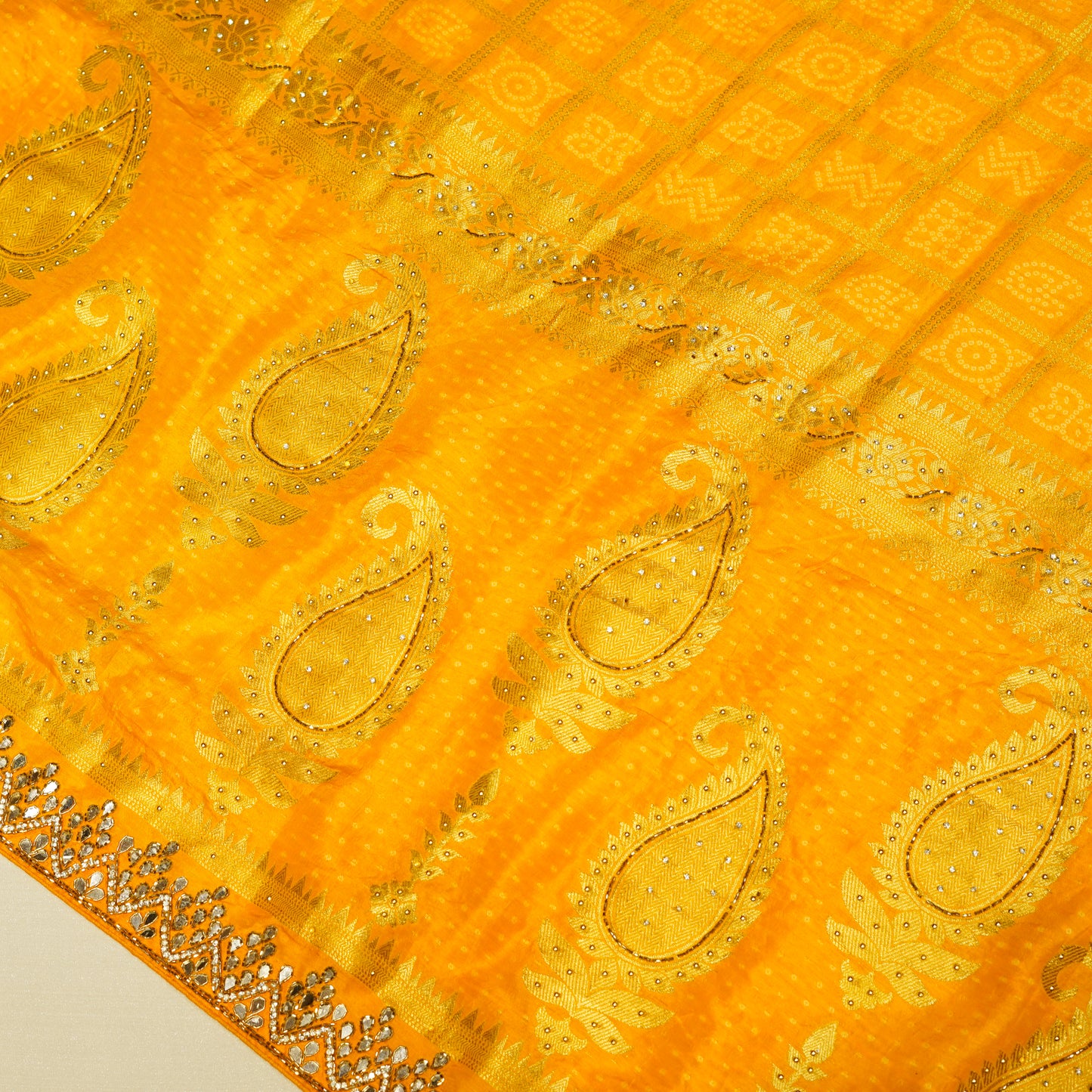 Royal Golden Yellow Matka Silk Saree