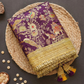 Royal Wine Purple Dola Silk Saree