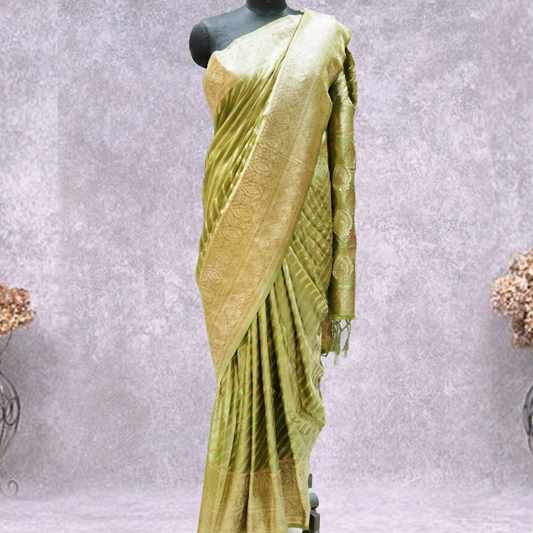 Pista Green Saree