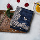 Dark Blue Crepe Saree