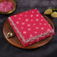 Pink georgette Bandhani Saree