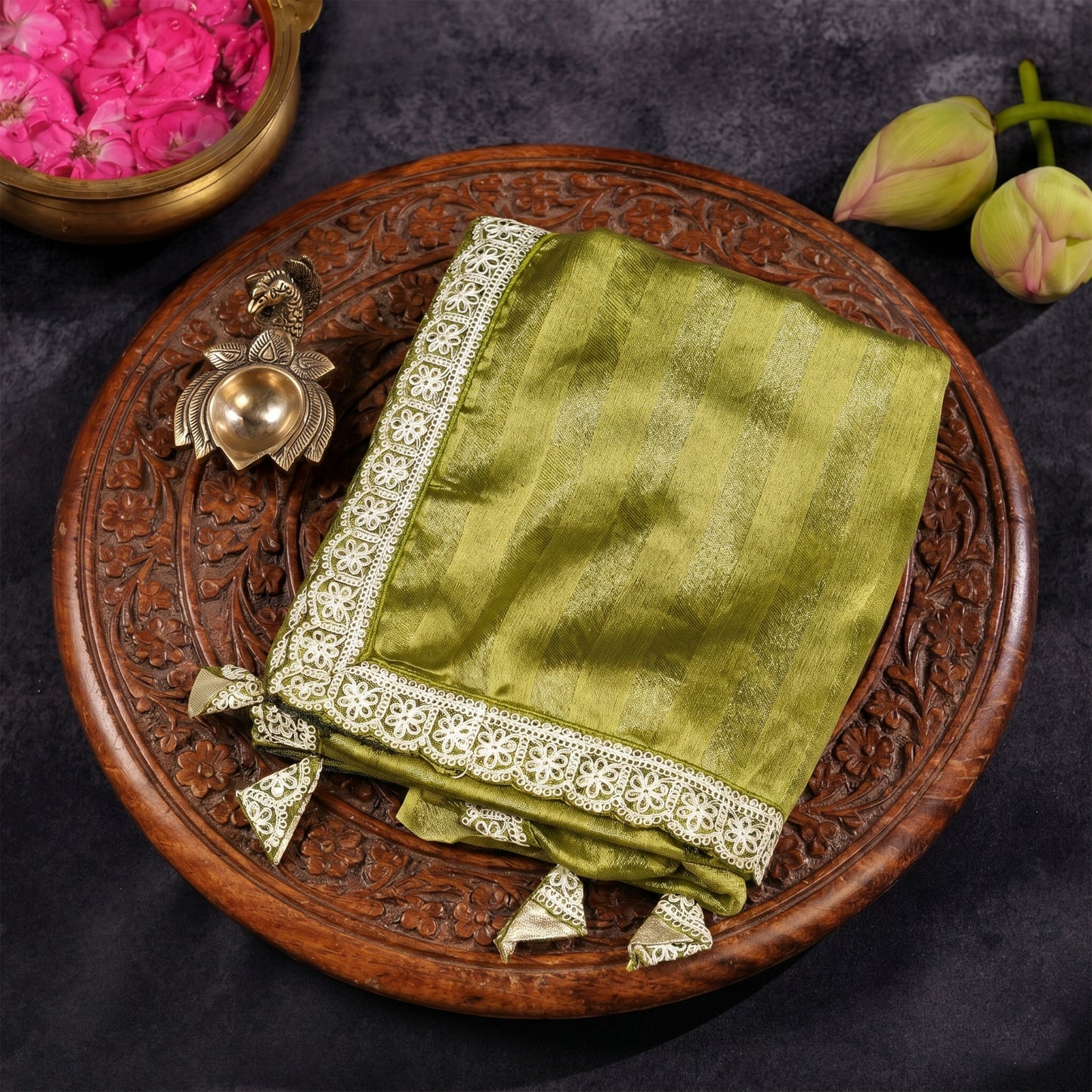 Mint Green Designer Saree
