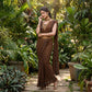 Brown Saree Frill Saree