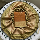 Brown Banarasi Silk 3-Piece Suit Fabric